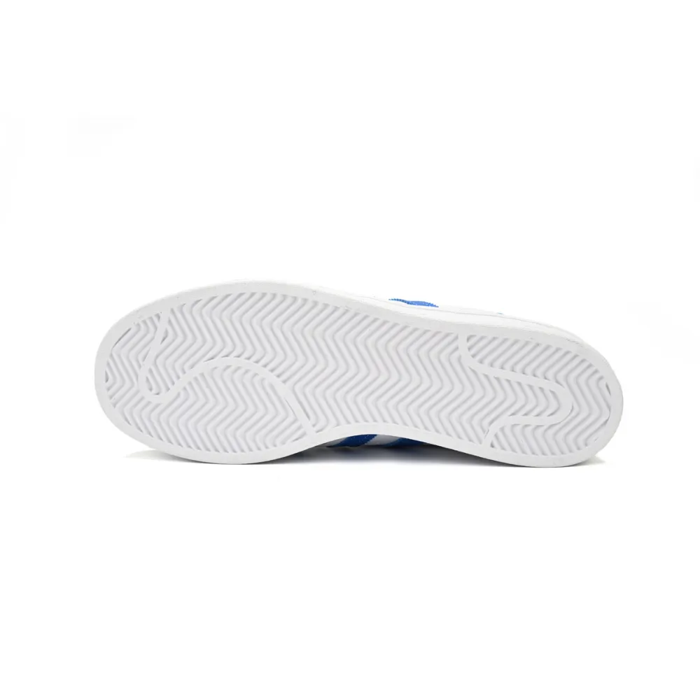 Adidas Superstar White Black Light Blue And White H68093