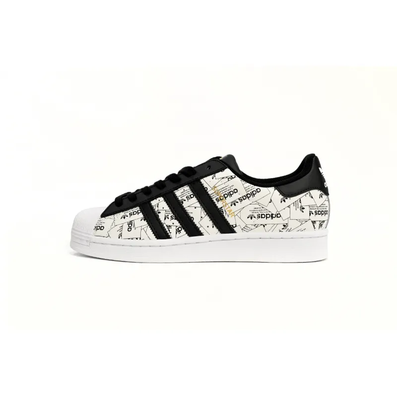 adidas Superstar White Black White Black Red FV2819