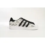 adidas Superstar White Black White Black Red FV2819