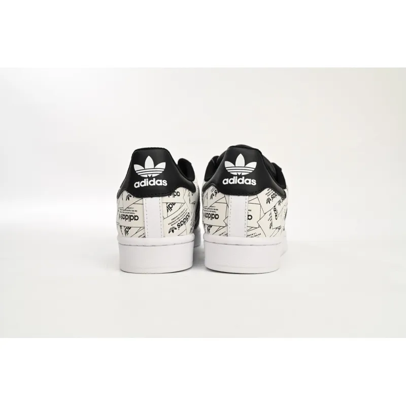 adidas Superstar White Black White Black Red FV2819