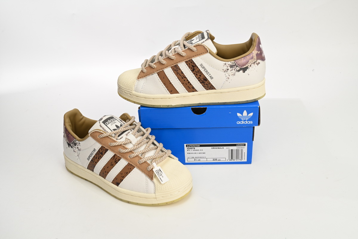 adidas Superstar White Black White Brown IG5976