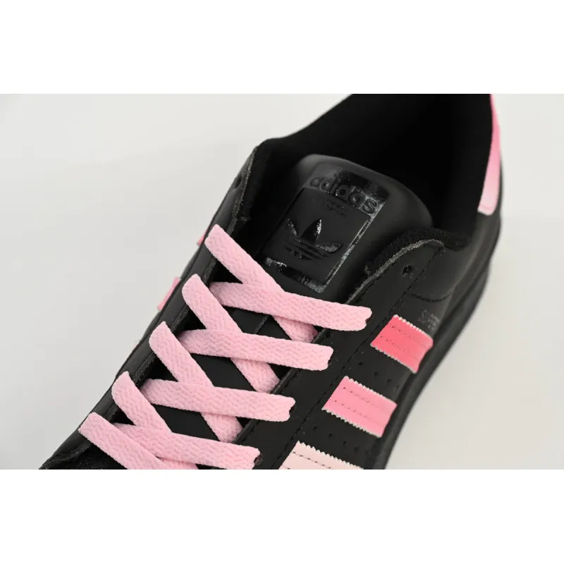 adidas Superstar White New Cherry Blossom Gradient Black Pink EG4957