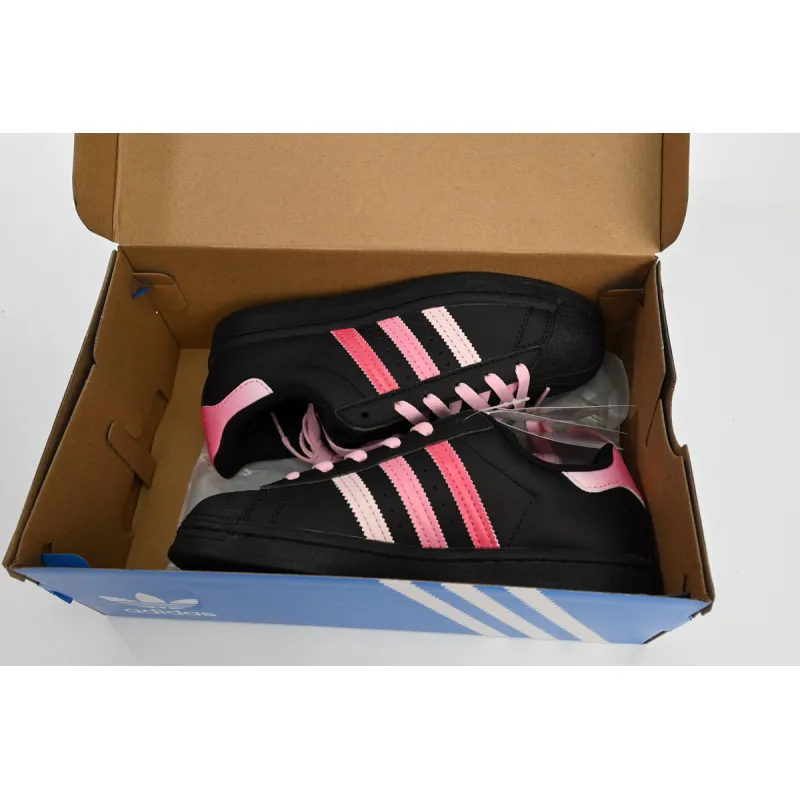 adidas Superstar White New Cherry Blossom Gradient Black Pink EG4957