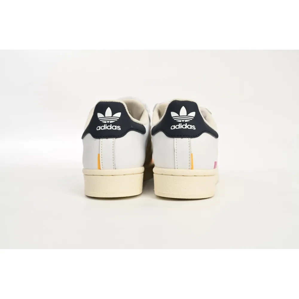 adidas Superstar White New Cherry Blossom Gradient Black White Red HQ6626