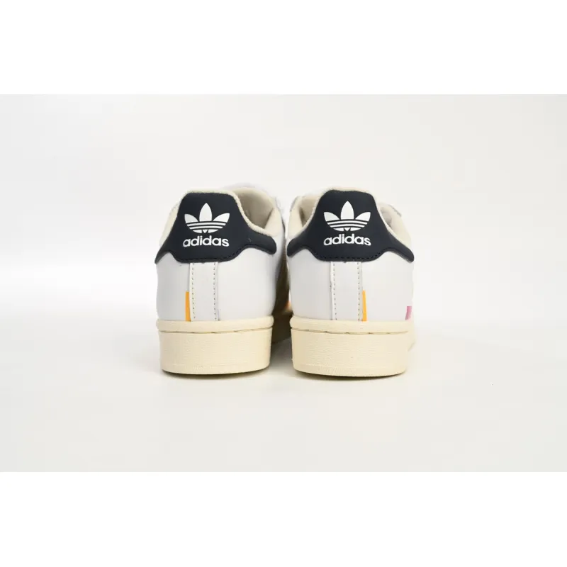 adidas Superstar White New Cherry Blossom Gradient Black White Red HQ6626