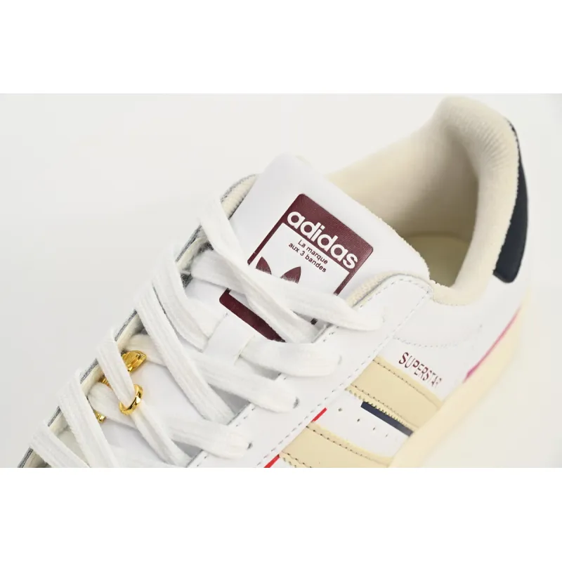 adidas Superstar White New Cherry Blossom Gradient Black White Red HQ6626