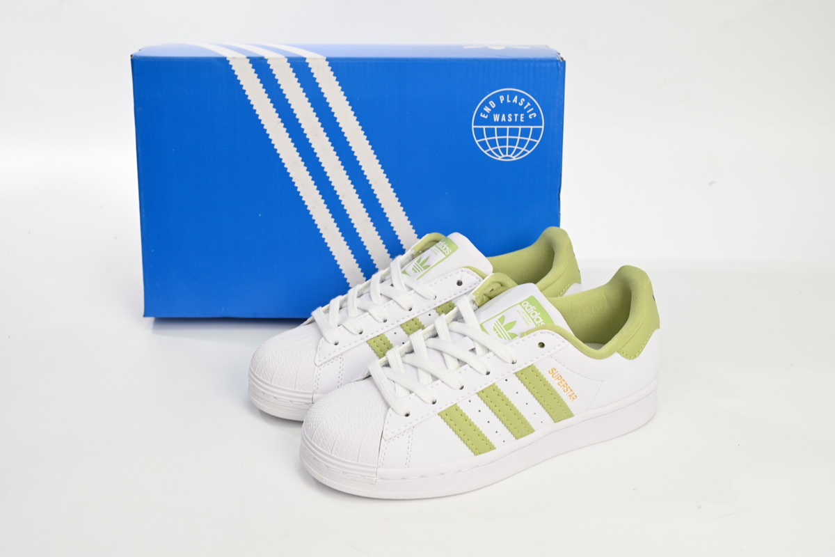 adidas Superstar White New Cherry Blossom White Green GY5986