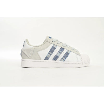 adidas Superstar White New Cherry Denim Blue IG3005 02