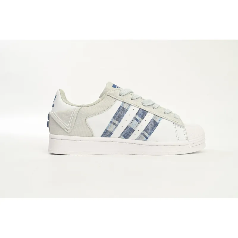 adidas Superstar White New Cherry Denim Blue IG3005