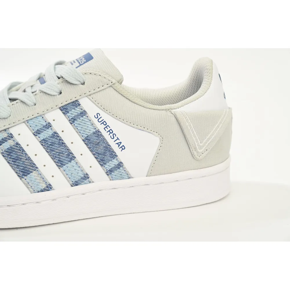 adidas Superstar White New Cherry Denim Blue IG3005