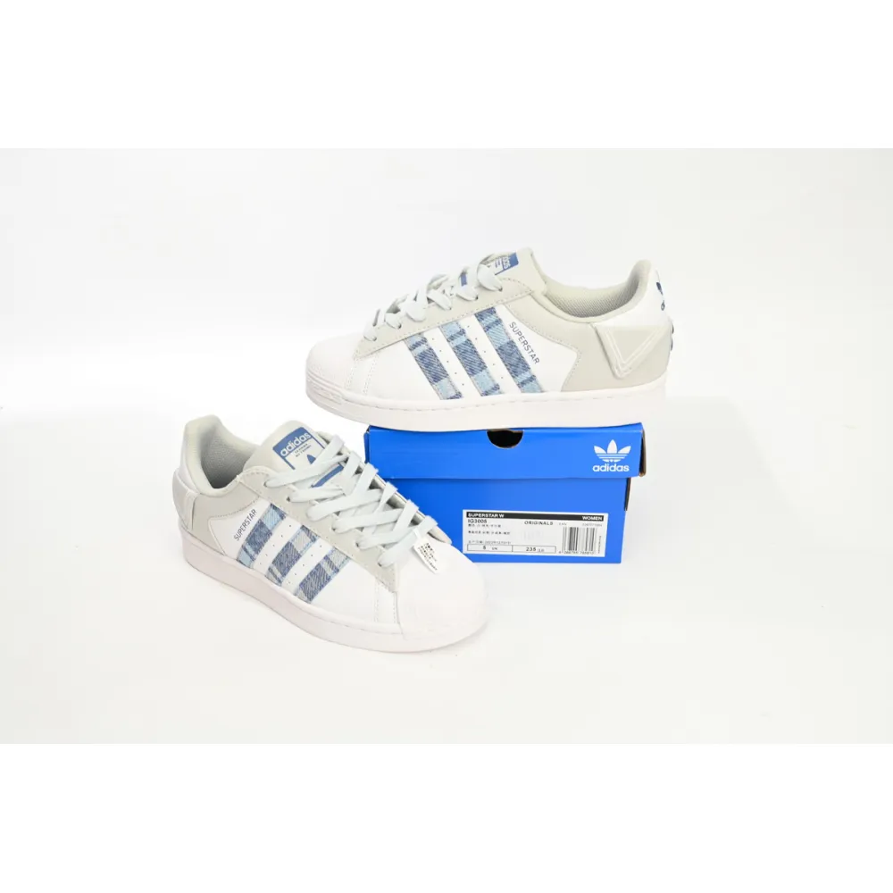 adidas Superstar White New Cherry Denim Blue IG3005