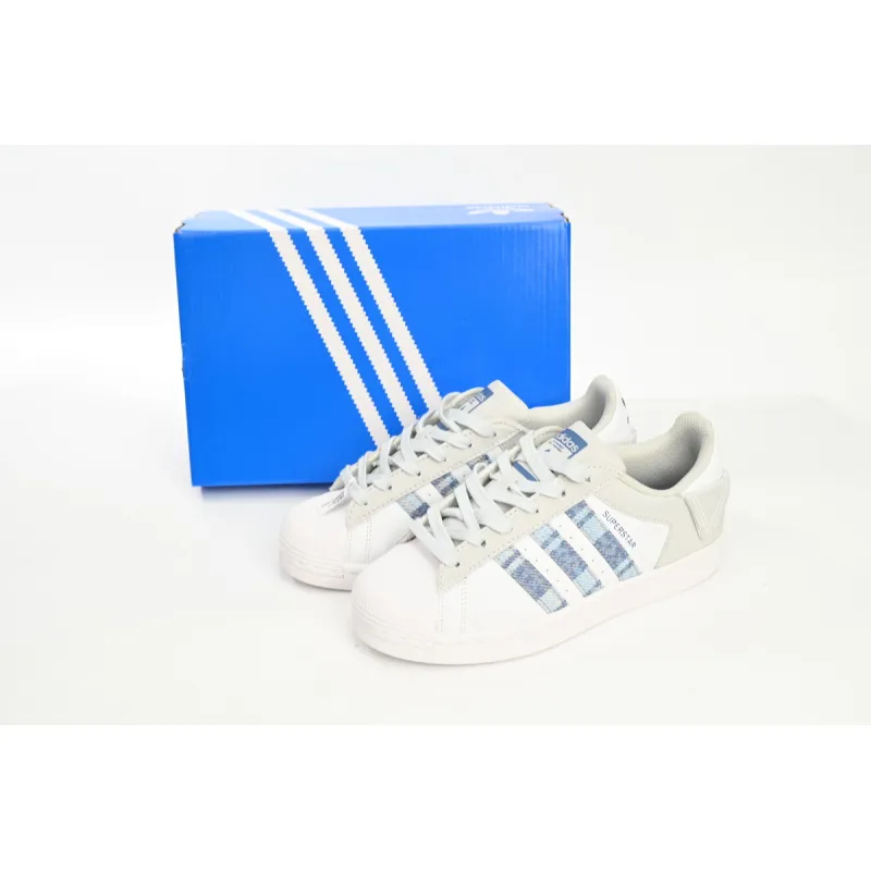 adidas Superstar White New Cherry Denim Blue IG3005