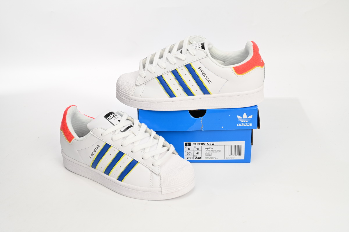 adidas Superstar White New White Blue HQ1939
