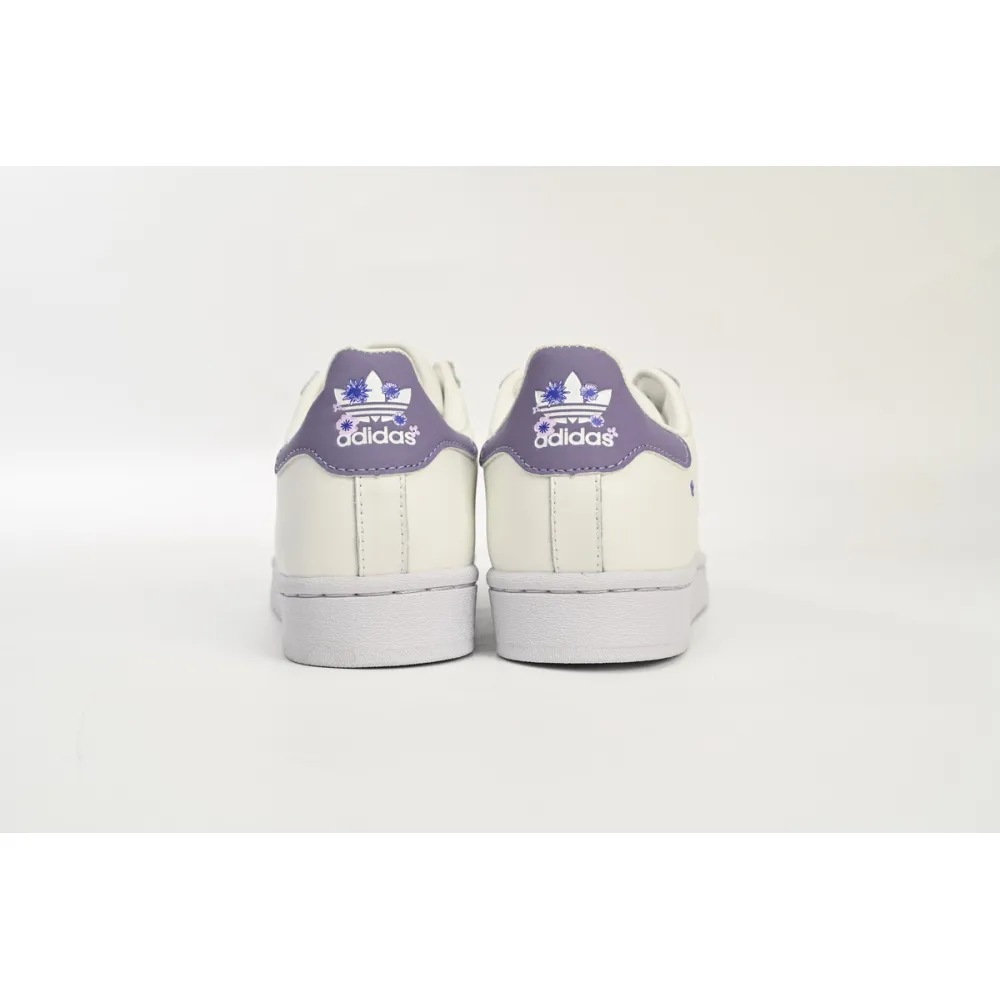 adidas Superstar White New White Purple HQ4288