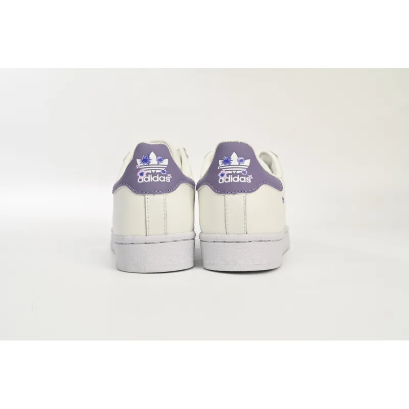 adidas Superstar White New White Purple HQ4288