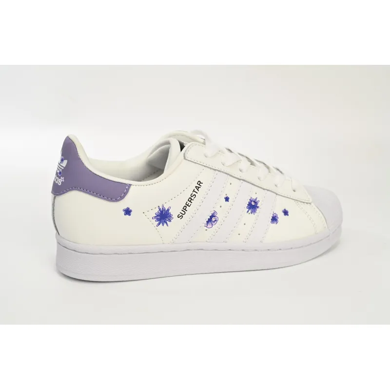 adidas Superstar White New White Purple HQ4288
