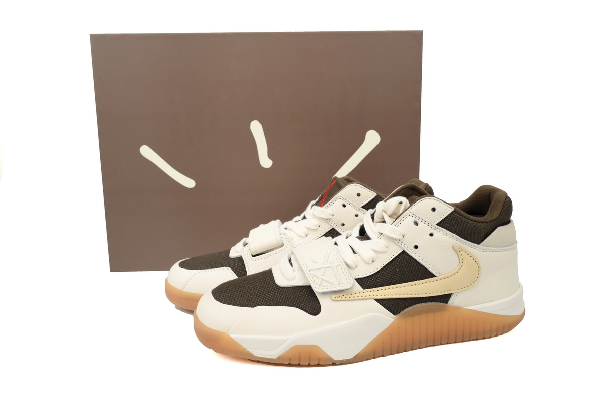 Travis Scott × Nike Jordan Jumpman Jack TR White Brown FZ8117-100