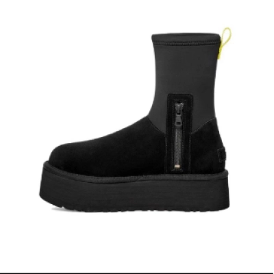 Fashionable Zipper Pencil Boots Black 1144031 01