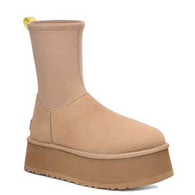 Fashionable Zipper Pencil Boots Khaki 1144031 02