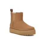 Elastic Sleeve Round Toe Short Boots Brown 1158051