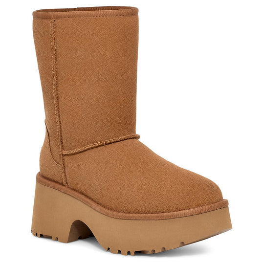 Fisherman Wedge-heeled High-top Round-toed Short Boots Brown 1158310