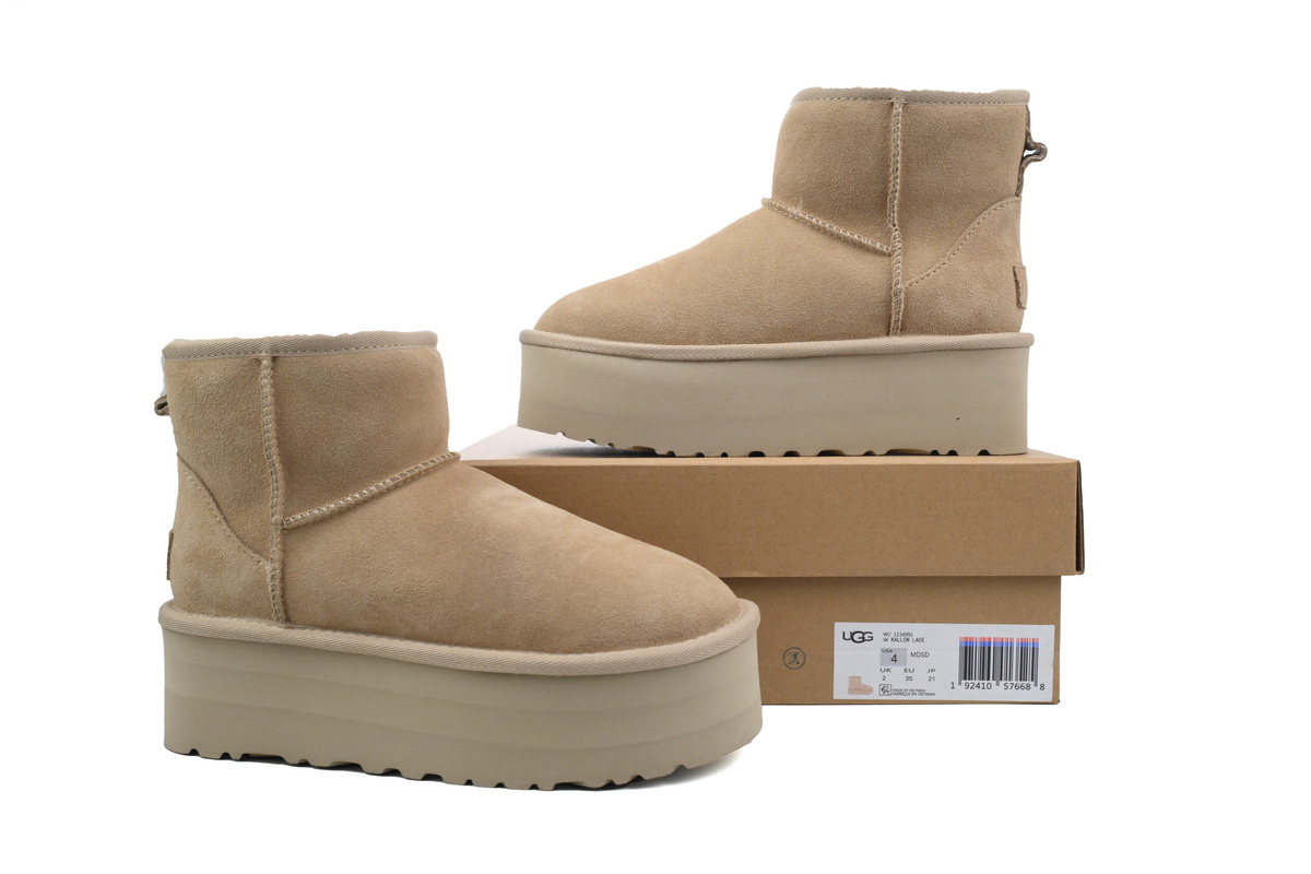 Thick-soled Mid-tube Warm Snow Boots Khaki 1134991