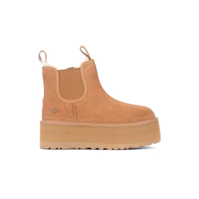 Thick-soled Short-tube Chelsea Boots Brown 1134526 02
