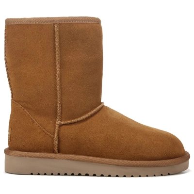 Warm High-top Snow Boots Classic Short Maroon Brown 1016223 02