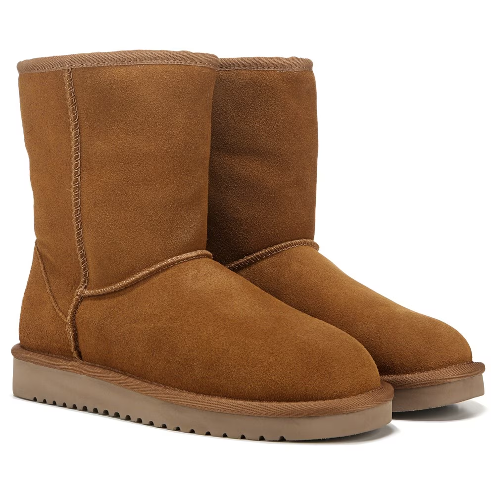 Warm High-top Snow Boots Classic Short Maroon Brown 1016223