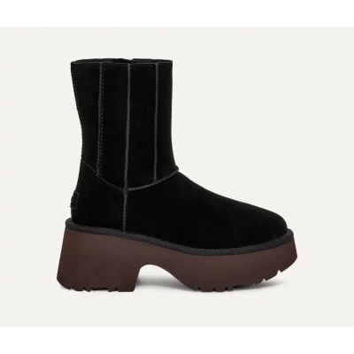 Fisherman Zipper High-top Round Toe Snow Boots Black 1158313 02