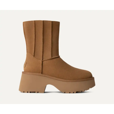 Fisherman Zipper High-top Round Toe Snow Boots Brown 1158313 02