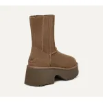 Fisherman Zipper High-top Round Toe Snow Boots Coffee 1158313
