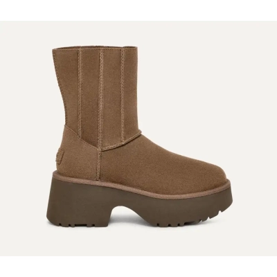 Fisherman Zipper High-top Round Toe Snow Boots Coffee 1158313 02