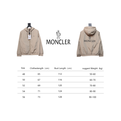  Moncler Cotton Hooded Jacket With Front And Rear Lettering Logo Khaki 02