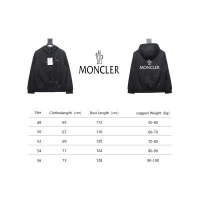  Moncler Cotton Hooded Jacket With Front And Rear Lettering Logo Black 02