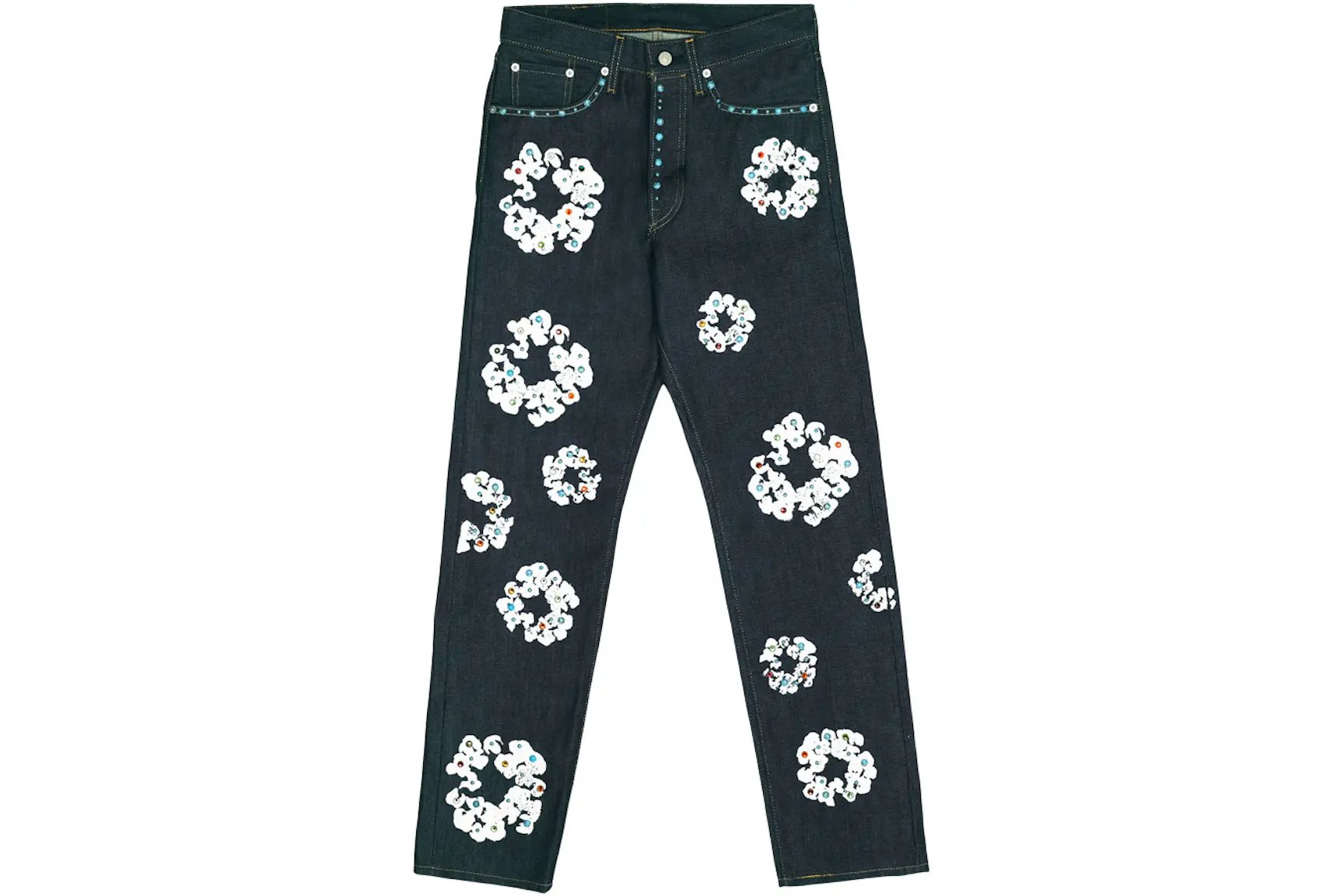 Denim Tears x Levi''s 501 Cotton Rhinestone Wreath Jeans - Lowest Ask
