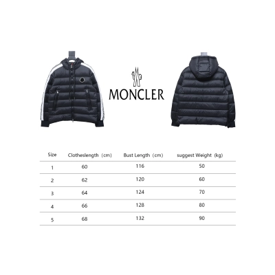 Moncler Autumn And Winter Stellaire Hooded Short Color-blocked Bread Coat Black 02