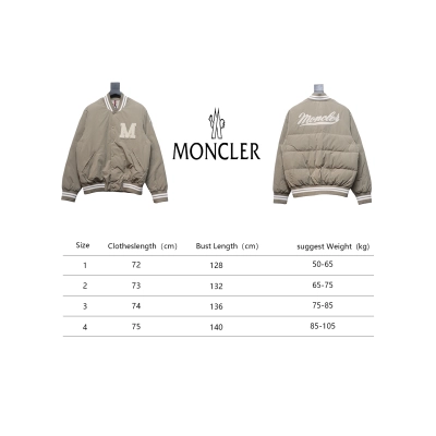 Moncler Lateltin M Logo College Style Down Jacket Khaki 02