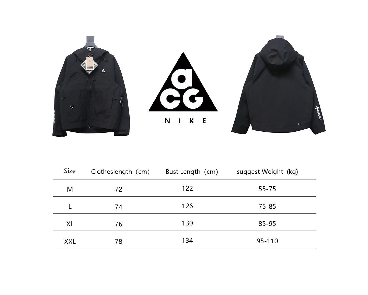 ACG 24Fw Gore-Tex Functional Hooded Jacket Black