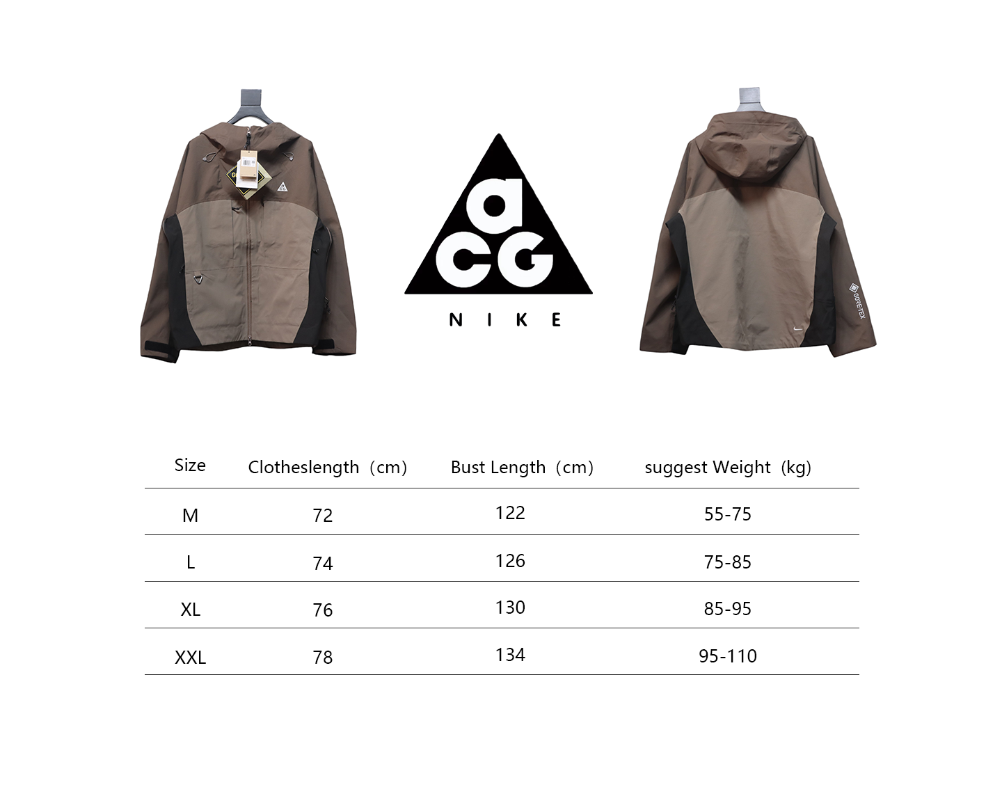 ACG 24Fw Gore-Tex Functional Hooded Jacket Brown