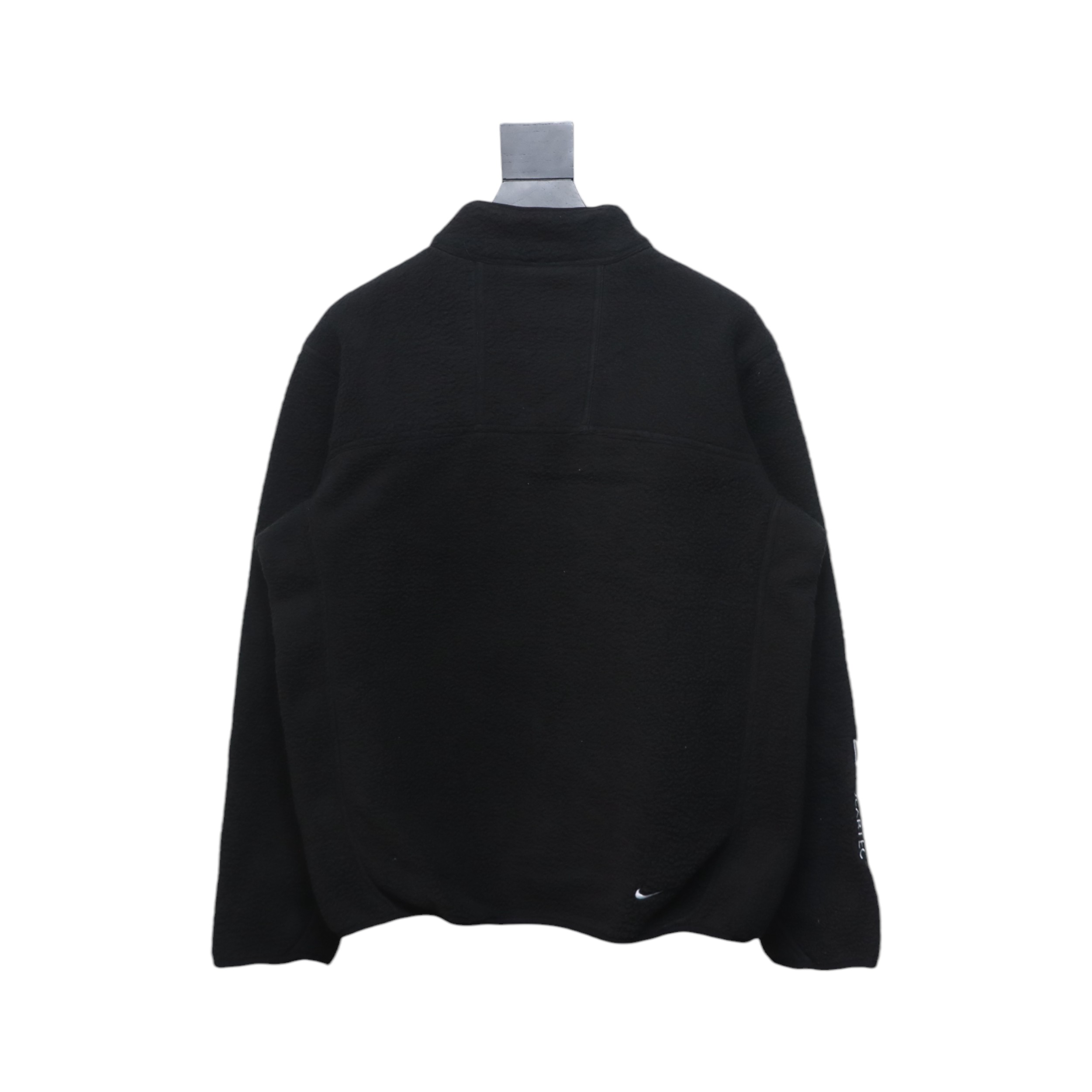 ACG Embroidered Logo Zipper Pocket Polar Fleece Jacket Black