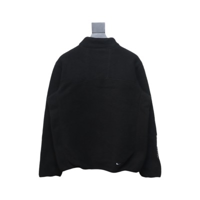 ACG Embroidered Logo Zipper Pocket Polar Fleece Jacket Black 02