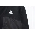 ACG Embroidered Logo Zipper Pocket Polar Fleece Jacket Black