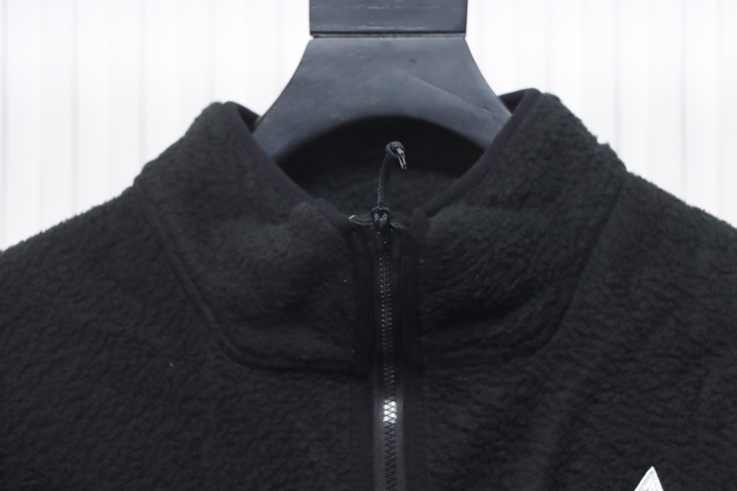 ACG Embroidered Logo Zipper Pocket Polar Fleece Jacket Black
