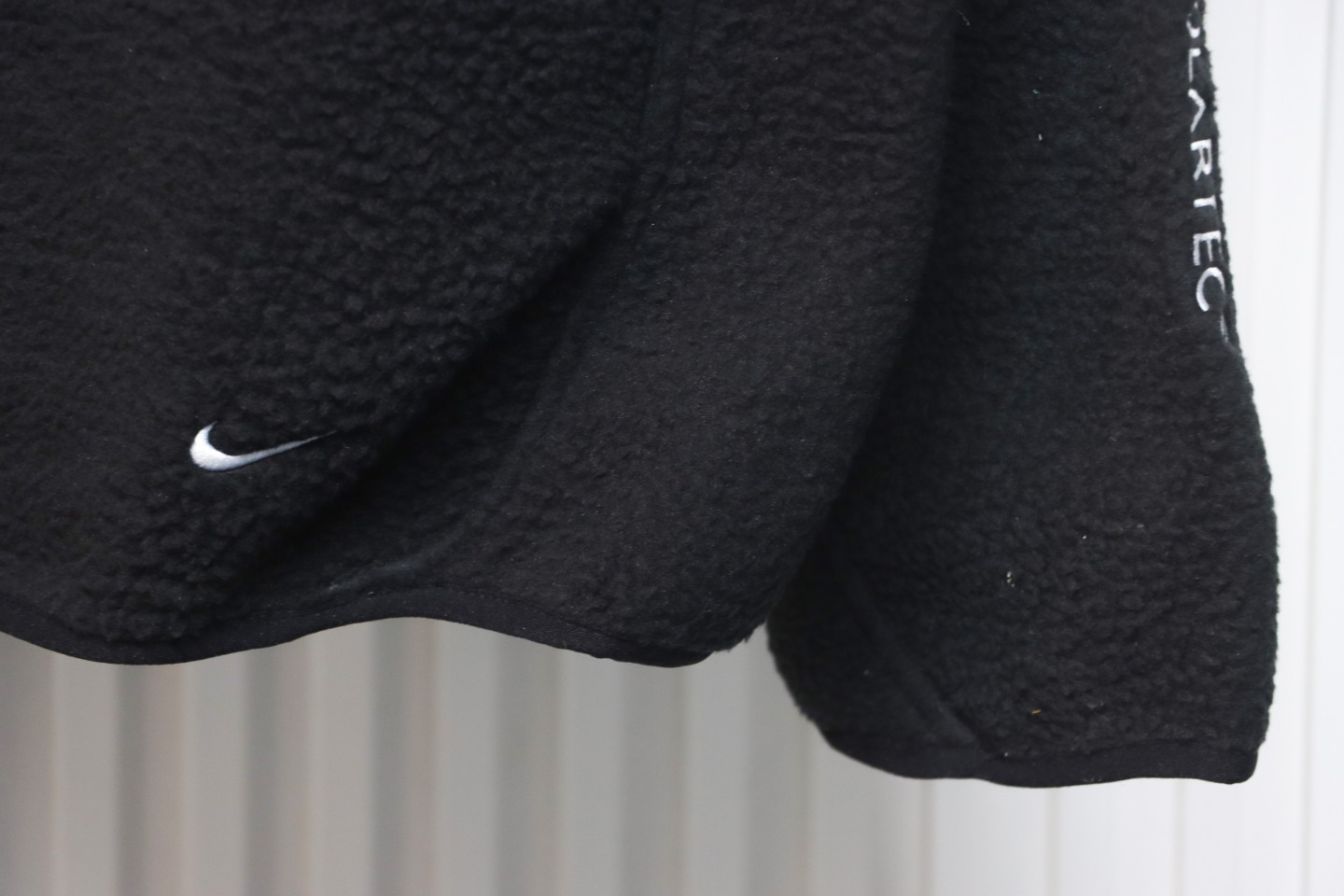 ACG Embroidered Logo Zipper Pocket Polar Fleece Jacket Black