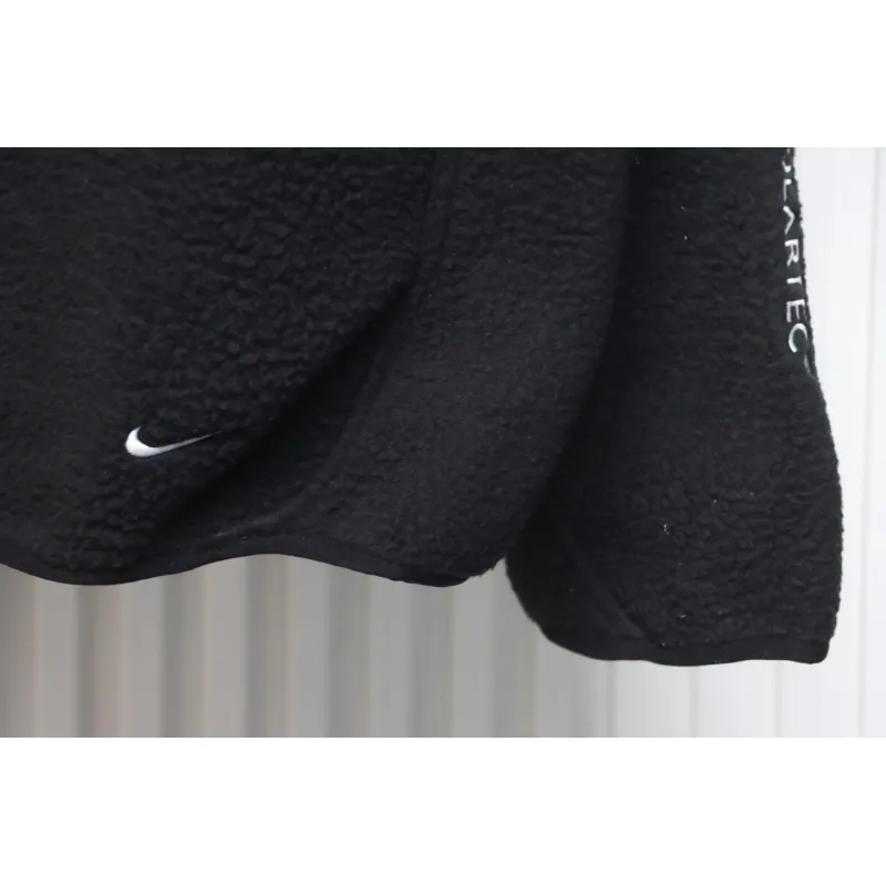 ACG Embroidered Logo Zipper Pocket Polar Fleece Jacket Black