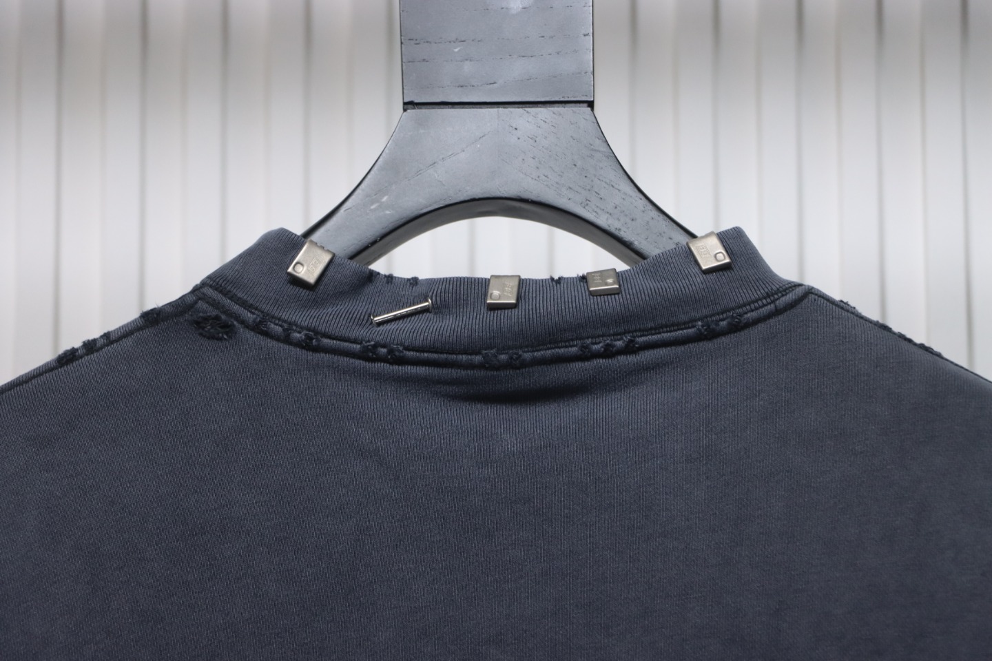 Ba*len*cia*ga 23fw round neck sweatshirt with ring buttons and rivets