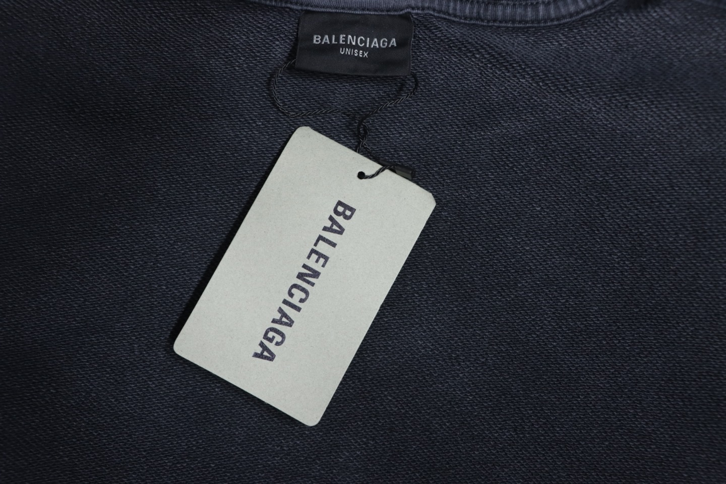 Ba*len*cia*ga 23fw round neck sweatshirt with ring buttons and rivets