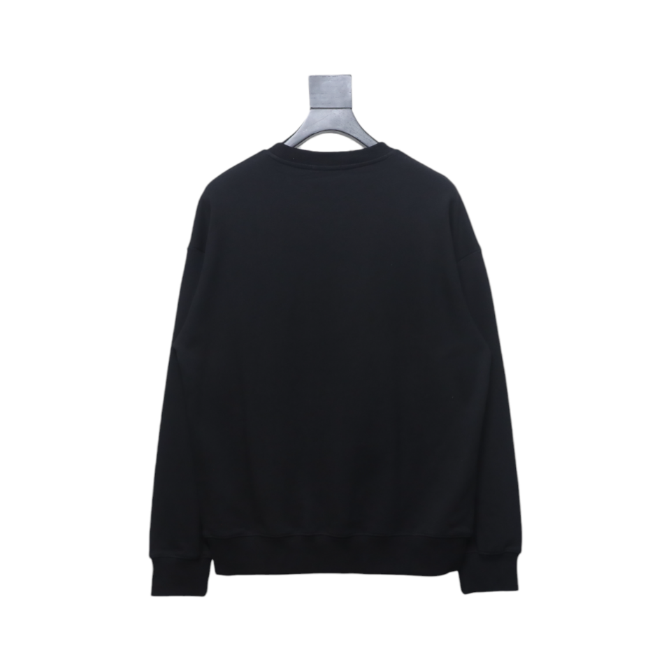 Ba*len*cia*ga 24fw hand-painted double b round neck sweatshirt black