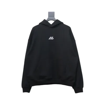 Balenciaga 24Fw LB Reflective Letter Print Hoodie Black 01
